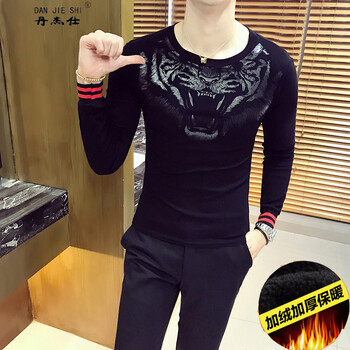 丹杰仕（DANJIESHI） 長袖 男士T恤 黑色 XL，L，XXXL，M，XXL