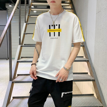 邦尼瓊斯（BonnierJones） 五分袖 男士T恤 白色 