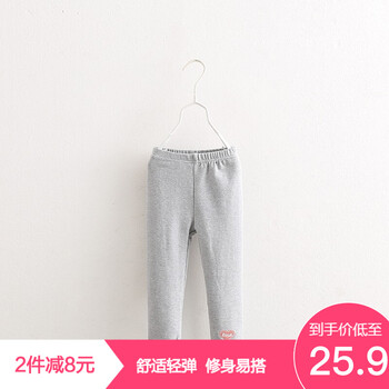 女童韓版繡花打底褲