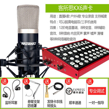 得勝（TAKSTAR）  懸掛式 麥克風(fēng) 配客所思kx6究極版直播聲卡套裝