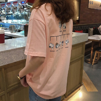 joy of  joy 圖案，刺繡，亮絲 短袖 T恤 女 圓領(lǐng)