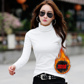 北極使者 拼接，條紋，拼色 短袖 T恤 女 高領(lǐng)