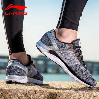 李寧（LI-NING）跑步鞋新基礎(chǔ)黑/基礎(chǔ)白/銀-4 