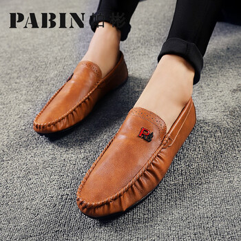 帕彬（PABIN）男士時尚休閑款 / 紅棕色 41