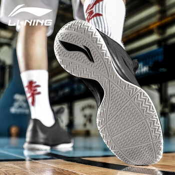 李寧（LI-NING）籃球鞋實戰(zhàn)5代-新基礎(chǔ)黑/基礎(chǔ)白 42