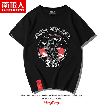 南極人（Nanjiren） 短袖 男士T恤 黑/佐助線條 