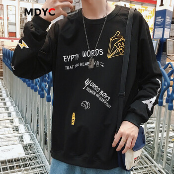 MDYC 長(cháng)袖 男士T恤 黑色 