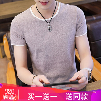 添絲（TIANSI） 短袖 男士T恤 9801淺紫色 