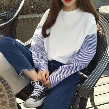 凱迪貝都 拼接 短袖 T恤 女 圓領(lǐng)