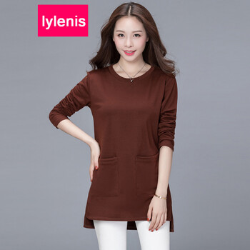 LyLenis 不對稱 短袖 T恤 女 圓領(lǐng)