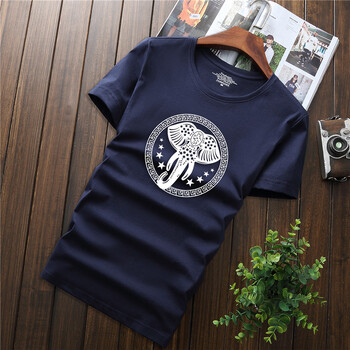 瑾天 短袖 男士T恤 大象藍 