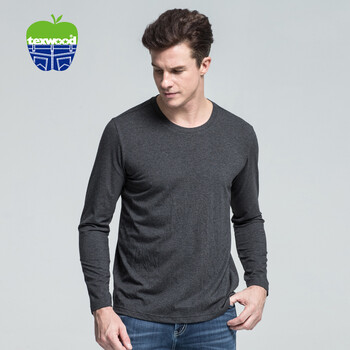 texwood 長(cháng)袖 男士T恤 深灰色 
