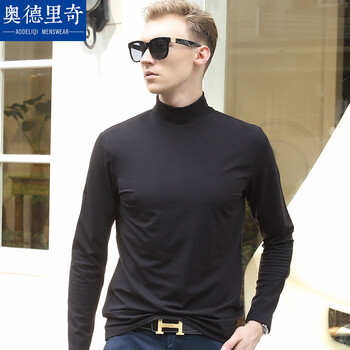 奧德里奇（Aodeliqi） 長袖 男士T恤 黑色 XL，L，M，XXL，XXXL