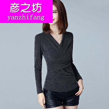 彥之坊（Yanzhifang） 3D 短袖 T恤 女 V領(lǐng)