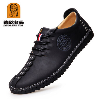德歐老頭（DEOLERLTOL）男士黑色【系帶四季款】 41