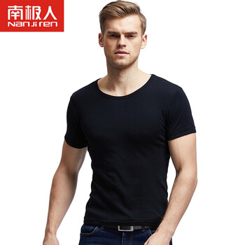 南極人 短袖 男士T恤 黑色 XL，L，XXXL，XXL
