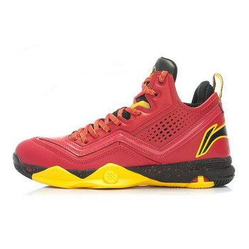 李寧（LI-NING）籃球鞋絳紅色/鉻黃色-3 43