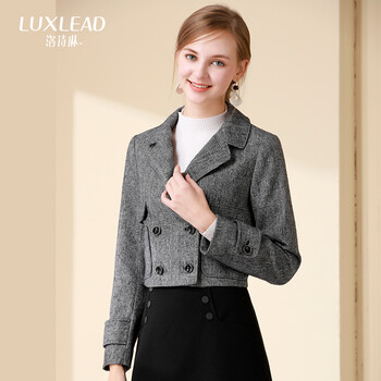 洛詩(shī)琳（LUXLEAD）  長(zhǎng)袖 女 短外套 口袋，紐扣