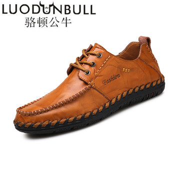 駱頓公牛（LUODUNBULL）男士701淺棕-系帶 44，38，39，40，41，42，43