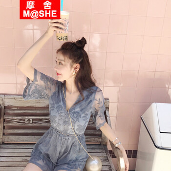 摩舍 純色 露臍/腰，撞色，蕾絲 連衣裙