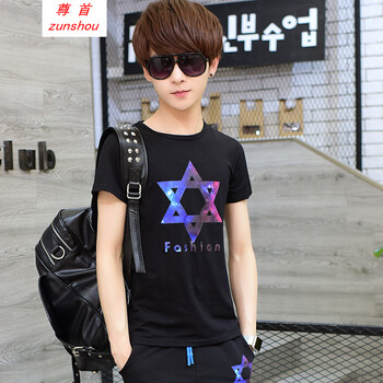 尊首（ZUNSHOU） 短袖 男士T恤 黑色 XL，L，M，XXXL，XXL