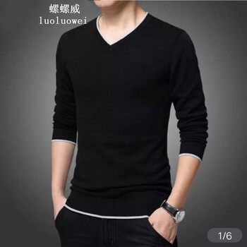 螺螺威（luoluowei） 長(zhǎng)袖 男士T恤 9006螺 黑色薄款 XL，L，M，XXL，XXXL