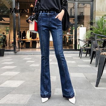 蜜莎蜜拉（Mirza Mirror） 高腰 闊腳褲 女 長褲 牛仔褲