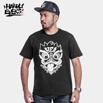 Hardly Ever's 短袖 男士T恤 黑色B S，XL，L，XXXL，XXL，M