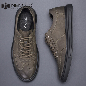 曼克尚品（MENCCO）男士卡其黑底 40