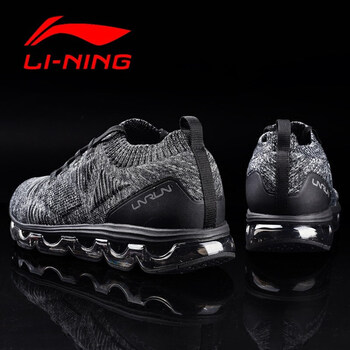 李寧（LI-NING）跑步鞋標(biāo)準(zhǔn)黑/鐵青灰 43