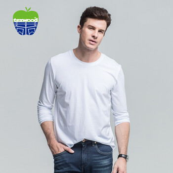 texwood 長(cháng)袖 男士T恤 白色 