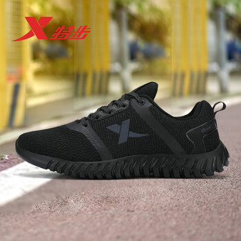 特步（XTEP）跑步鞋黑深灰（純黑）/男 