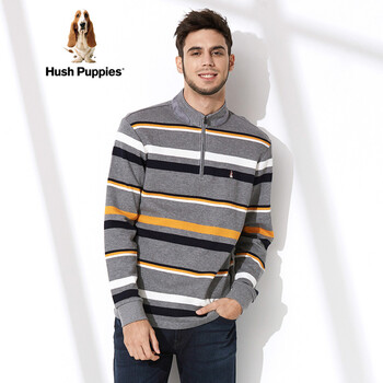 Hush Puppies 長袖 男士T恤 中灰 