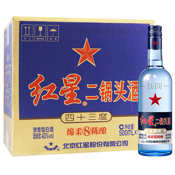 紅星43375mL-500mL，500ml*12 清香型，清香