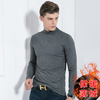 奧德里奇（Aodeliqi） 長袖 男士T恤 深灰加絨 XL，L，XXL，M，XXXL
