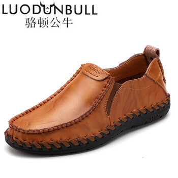 駱頓公牛（LUODUNBULL）男士702淺棕-套腳 44，38，39，40，41，42，43