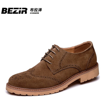 布拉澤（BEZIR）男士【平底款】2255卡其色 40