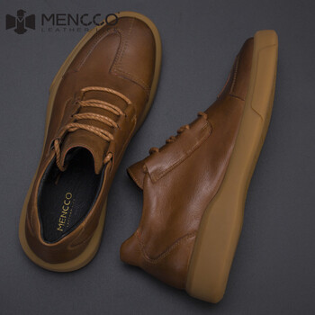 曼克尚品（MENCCO）男士黃棕色/單鞋 42
