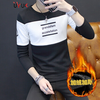 UYUK 長袖 男士T恤 黑色 XL，L，XXXL，M，XXL