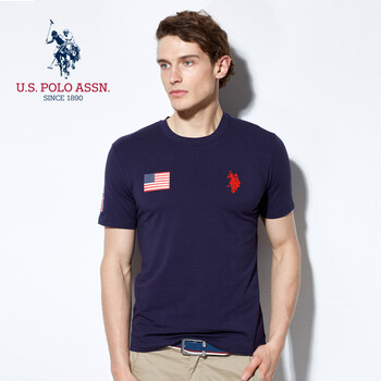 U.S.POLO ASSN. 短袖 男士T恤 深藍(lán)色 