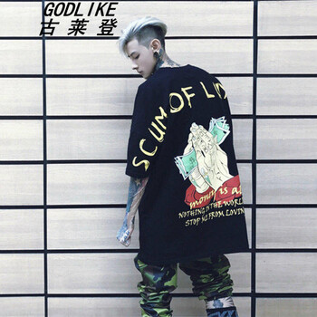 古萊登（GODLIKE） 五分袖 男士T恤 金錢手 S，XL，L，M，XXL