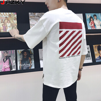 Jazky 短袖 男士T恤 白色 XL，L，XXL，XXXL，M
