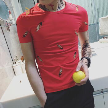 C2潮朝（C2 CHAOZHAO） 短袖 男士T恤 紅色 S，XL，L，M，XXXL，XXL