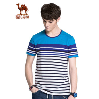 駱駝（CAMEL） 短袖 男士T恤 彩藍(lán) XL，L，M，XXL，XXXL
