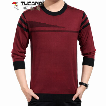 啄木鳥（TUCANO） 長袖 男士T恤 紅色001T1612 S，XL，L，M，XXL