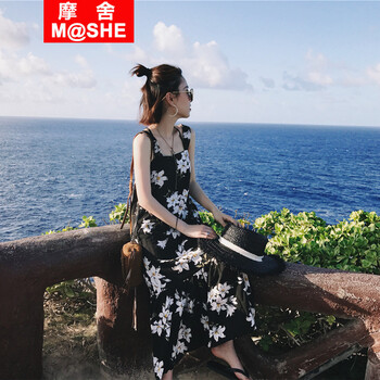 摩舍 碎花 印花 連衣裙