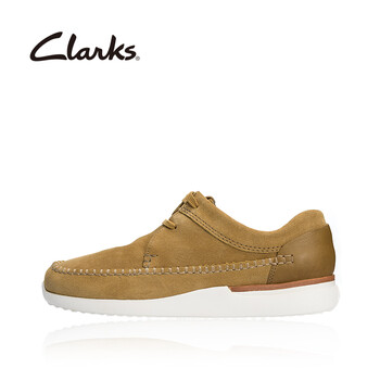 Clarks男士橡木色反毛皮（261312497） 41