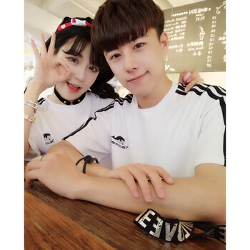 英菲蘭朵（YING FEI LAN DUO） 短袖 男士T恤 黑色三杠袖 