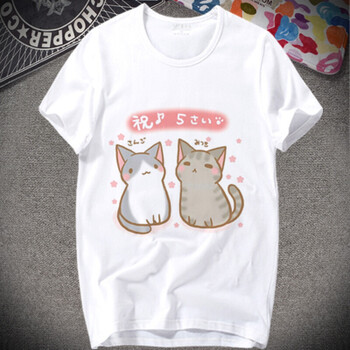 派尼美特 七分袖 男士T恤 二次元12(白) S，XL，L，M