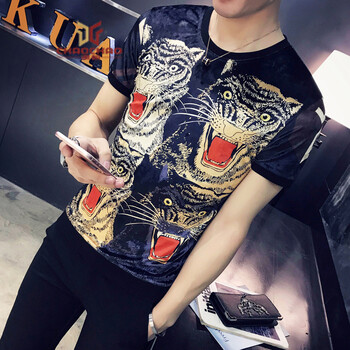 C2潮朝（C2 CHAO CHAO） 短袖 男士T恤 老虎 S，XL，L，XXL，XXXL，M